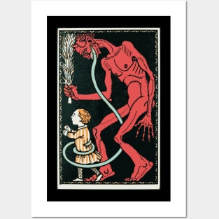 Krampus and Boy Posters and Art